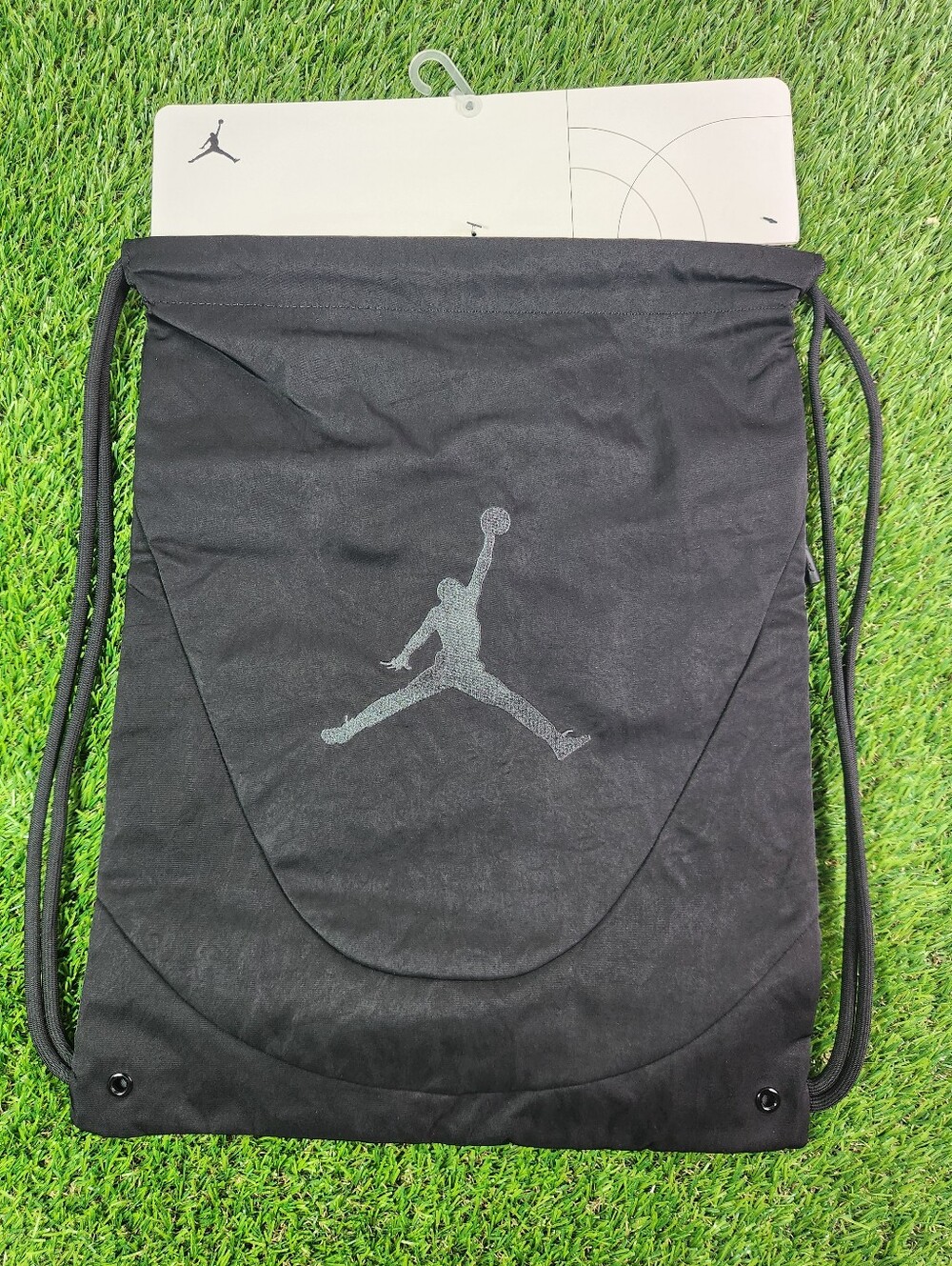 NIKE AIR JORDAN JUMP-MAN STITCHED LOGO DRAWSTRING SACK BACKPACK BLACK BRAND NEW!